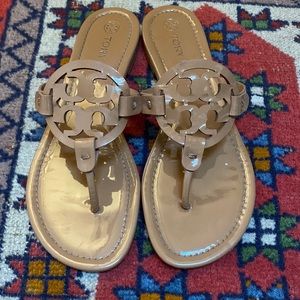 Tory Burch women's Miller thing Sandal, brown, size 9